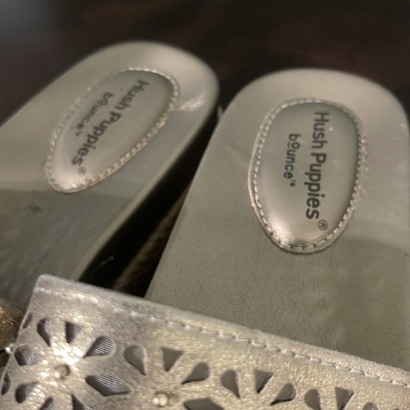 Hush Puppies Women's Lady Platform Slide Sandals size 6M Mushroom Gold Metallic - Picture 4 of 16